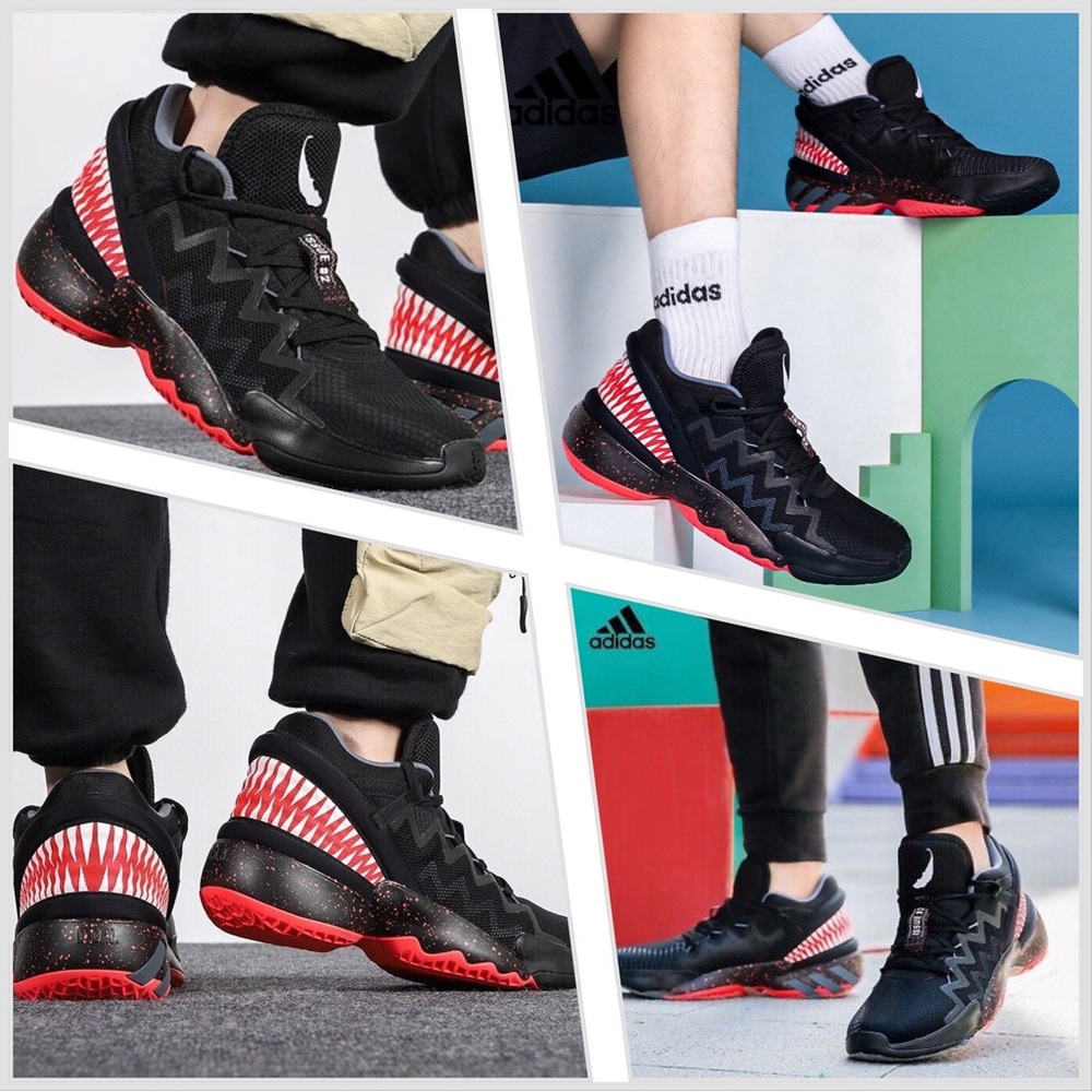 Adidas Marvel x D.O.N. Issue #2 Venom Black Red Basketball Shoes Size 8 FW9038